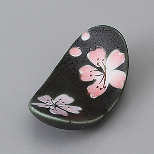 美濃焼 食器 古都の桜（黒マット） 箸置 MINOWARE TOKI 美濃焼