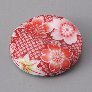 美濃焼 食器 桜かのこ 赤へこみはしおき MINOWARE TOKI 美濃焼