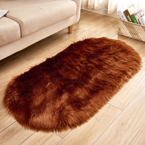 11 size Fake Fur Rug Oval Mat Carpet A/W Living Bed Room