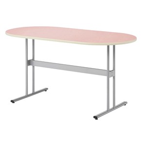 マツヨシ ナーステーブル（楕円型） NAT-1590R（150X90X90） ピンク ナーステーブル テーブル（ナースステ