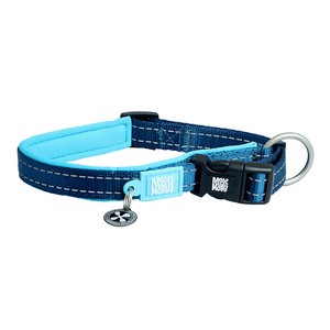 マックスアンドモーリー　犬用首輪　スマートIDタグ／反射材付き　ブルー M