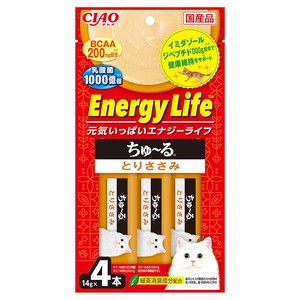 ［いなばペットフード］CIAO EnergyLifeちゅ〜る とりささみ 14g×4本