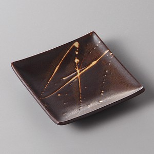 美濃焼 食器 黒結晶正角皿 MINOWARE TOKI 美濃焼