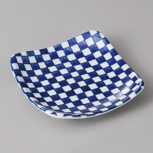 Mino ware Small Plate Checkered