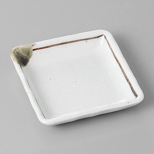 美濃焼 食器 志野茶ライン正角小皿 MINOWARE TOKI 美濃焼