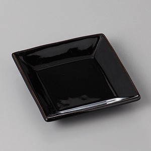 美濃焼 食器 黒釉角小皿 MINOWARE TOKI 美濃焼