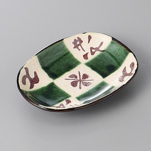 美濃焼 食器 織部格子楕円皿（小） MINOWARE TOKI 美濃焼