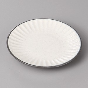美濃焼 食器 黒土化粧しのぎ3．0皿（ホワイト） MINOWARE TOKI 美濃焼