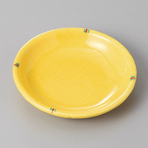 美濃焼 食器 黄釉二彩3．0丸皿 MINOWARE TOKI 美濃焼