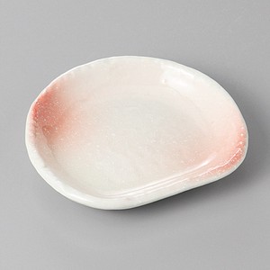 美濃焼 食器 ピンク石目半月小皿 MINOWARE TOKI 美濃焼