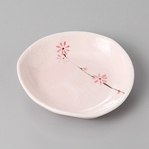 美濃焼 食器 ピンク小花三角小皿 MINOWARE TOKI 美濃焼