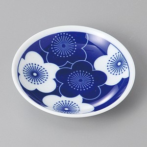 美濃焼 食器 藍染 梅模様3．3皿 MINOWARE TOKI 美濃焼
