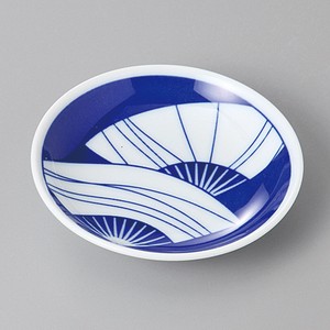 美濃焼 食器 藍染 扇面3．3皿 MINOWARE TOKI 美濃焼