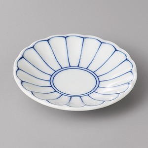 美濃焼 食器 菊花紋（青）3．0皿 MINOWARE TOKI 美濃焼
