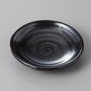 美濃焼 食器 渦型鉄黒釉2．8皿 MINOWARE TOKI 美濃焼