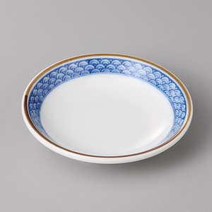 Mino ware Small Plate Seigaiha