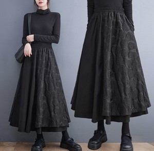 秋冬新作ゆったりパッチワーク感のハーフスカート          85#ZCHB4621