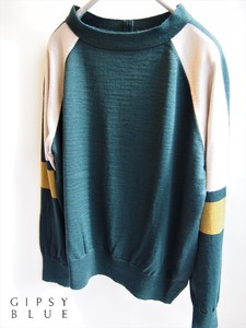 Run Color Sleeve Petit Stand Pullover 2
