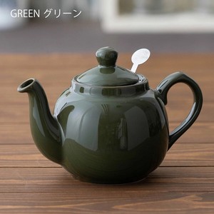 London Pottery Tea Pot Green 600 ml 2 Cup Attached