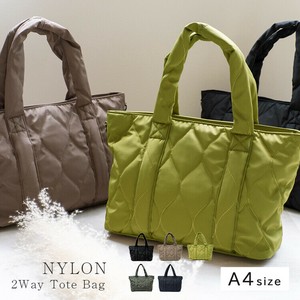 【キルティング】2way トートバッグ 通勤通学 ショルダー付き 軽量【POLYESTER】【sib-80007z】