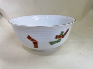 R411-59　たち吉　中鉢　結びのし　Tachikichi medium bowl, tied with a ribbon