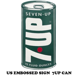 アメリカン エンボス メタルサイン 7UP CAN【セブンアップ】