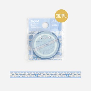 LIFE Washi Tape Lace Foil Stamping Blue 5mm x 5m