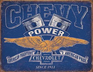 【完全受注予約販売】【サイン】ティン サイン CHEVY POWER DE-MS2199