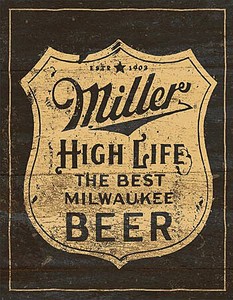 【完全受注予約販売】【サイン】ティン サイン Miller-Vintage Shield DE-MS2306