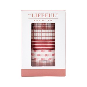 Washi Tape Lifefull Masking Tape Box Set Red Life
