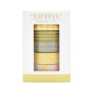 Washi Tape Lifefull Masking Tape Box Set Yellow Life