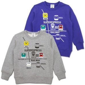 Kids Raised Back Sweatshirt Shinkansen Patch Cotton 100% 2