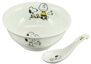 Snoopy China Spoon Ramen Donburi Bowl Set Ring