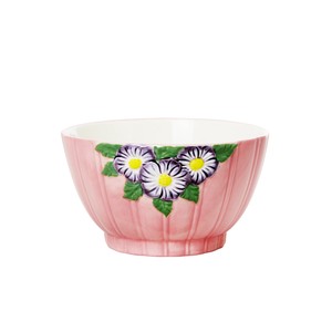 Donburi Bowl Flower Pink Ceramic