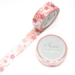 Washi Tape Masking Tape Silver Foil Cherry Blossoms Decoration 15mm