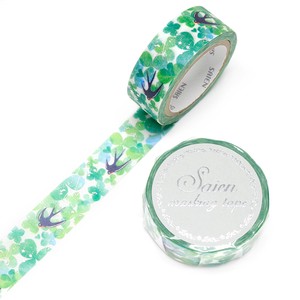 Washi Tape Washi Tape Swallow And Clover Silver Foil 15mm