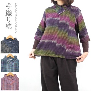 Button Shirt/Blouse Pullover 3/4 Length Sleeve Lightweight Autumn Winter New Item