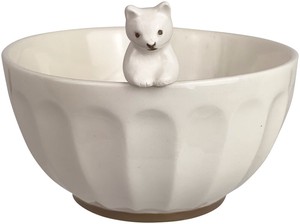 WHITE ZOO フィギュア付き茶碗/「ネコ」