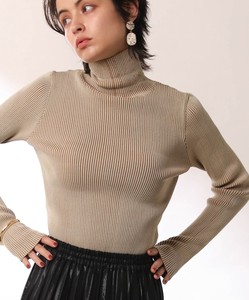 Sweater/Knitwear Color Palette High-Neck Ribbed Knit