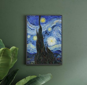 Vincent Van Gogh ゴッホ Starrynight  星月夜 名画 ポスター miim A3 A4 高品質アートプリント//PO74