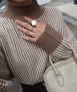 Stripe Jacquard Knitted Pullover
