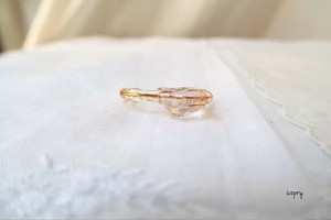 -  ear cuff  -  hook（gold アメジスト原石）イヤーカフ