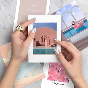 Postcard Pink 1-sets 14.8 x 10cm Made in Japan