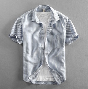 Button Shirt Stripe Casual