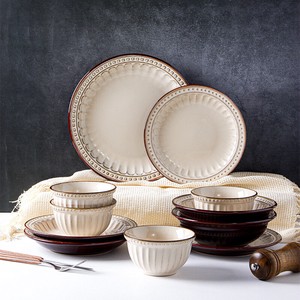 セラミックボウル 家庭用アイデア茶碗平皿料理皿 YMA1443
