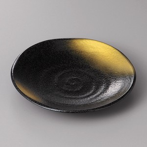 美濃焼 食器 黒金彩うず丸皿16cm MINOWARE TOKI 美濃焼