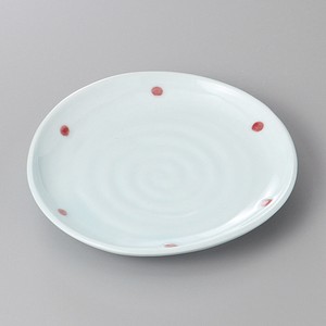 美濃焼 食器 青磁紅玉たわみ5．0皿 MINOWARE TOKI 美濃焼