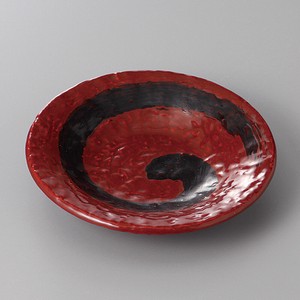 美濃焼 食器 赤マット渦4．5深皿 MINOWARE TOKI 美濃焼