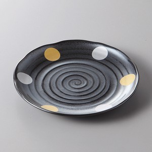 美濃焼 食器 金銀丸紋鉄結晶5．0皿 MINOWARE TOKI 美濃焼