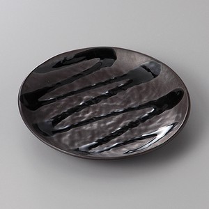美濃焼 食器 黒織部流5．0皿 MINOWARE TOKI 美濃焼